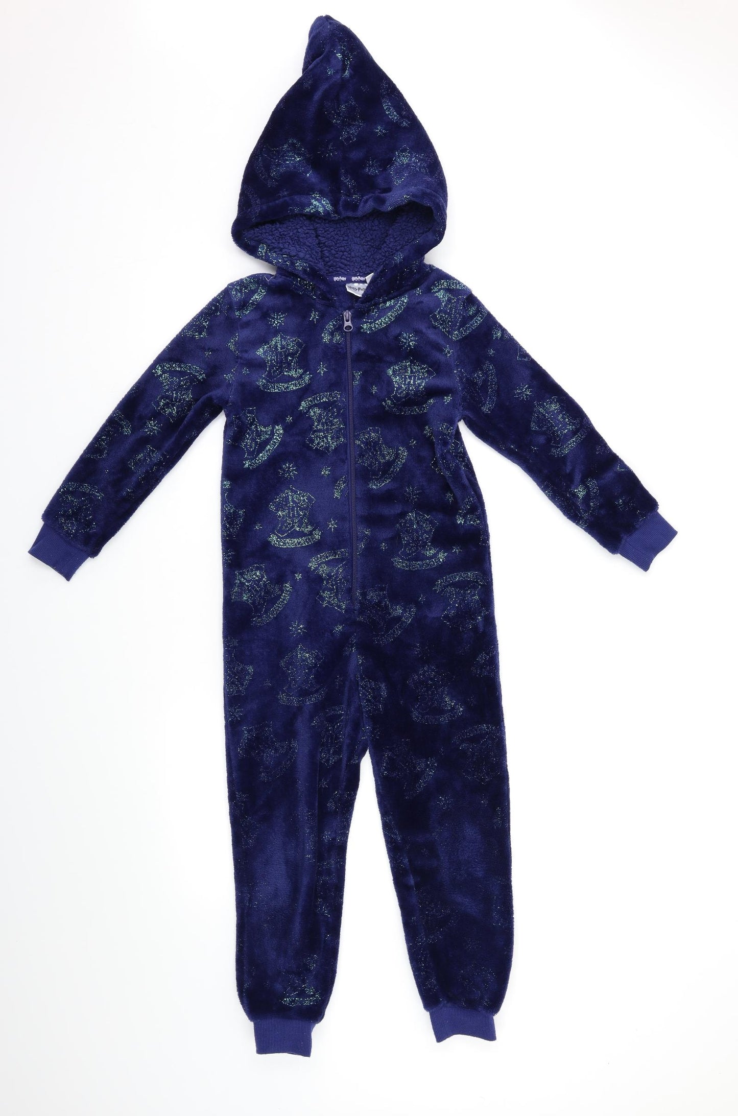 Tesco Boys Blue  Fleece  One Piece Size 7-8 Years  - Harry Potter