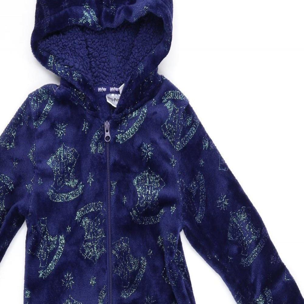 Tesco Boys Blue  Fleece  One Piece Size 7-8 Years  - Harry Potter