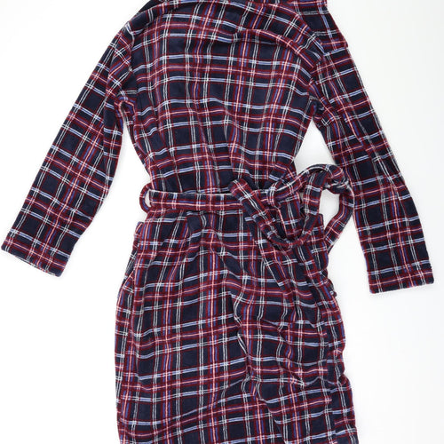 Cotton Traders Mens Multicoloured Check Fleece  Gown Size XS