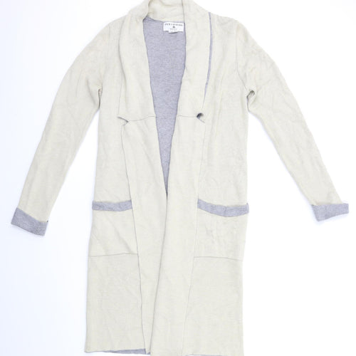 Rick Cardona Womens Beige  Knit Cardigan Jumper Size 8