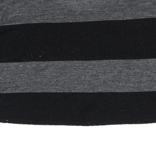 Sparkle & Fade Womens Black Striped Knit Pullover Jumper Size 8