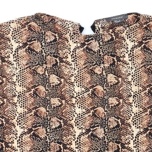 Primark Womens Multicoloured Animal Print  Basic Blouse Size 14