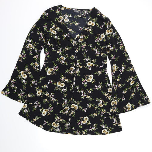 Missguided Womens Beige Floral  Fit & Flare  Size 14
