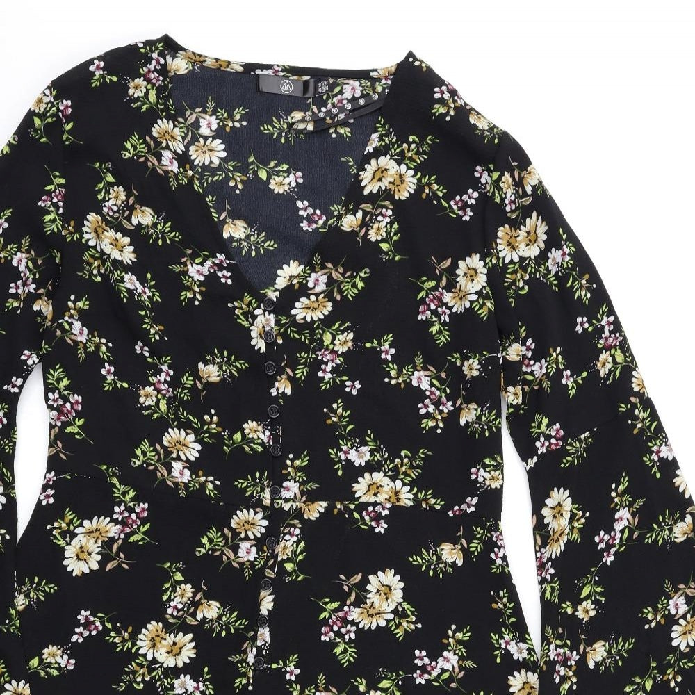 Missguided Womens Beige Floral  Fit & Flare  Size 14