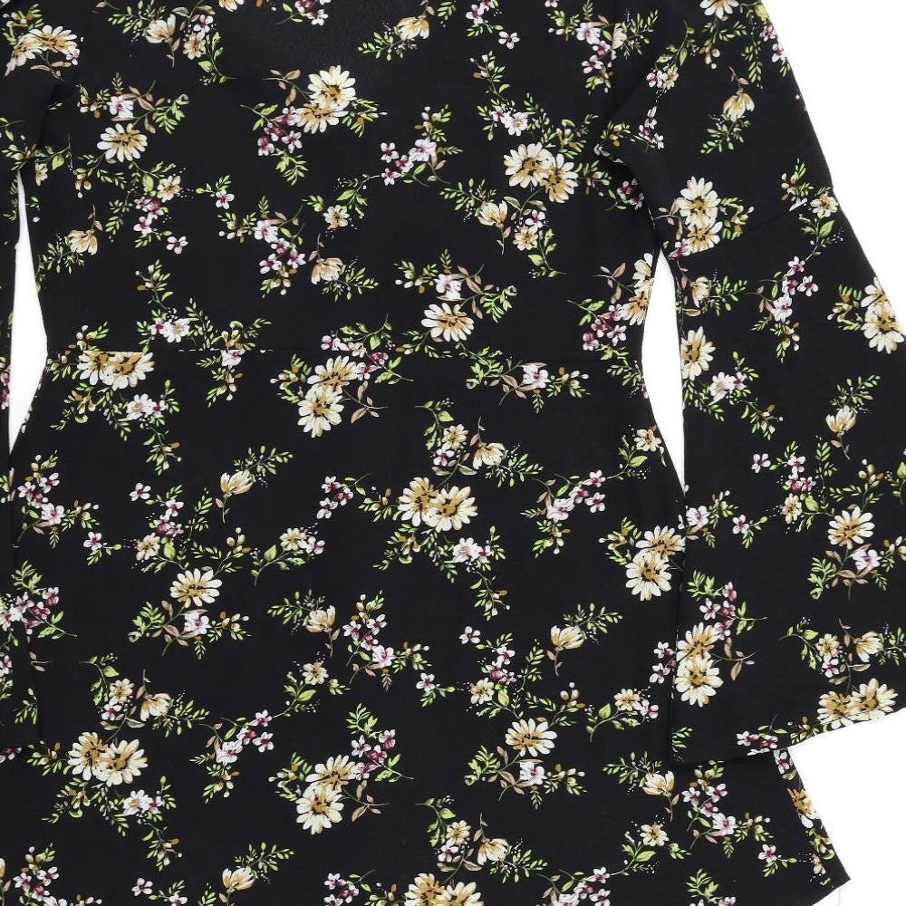 Missguided Womens Beige Floral  Fit & Flare  Size 14