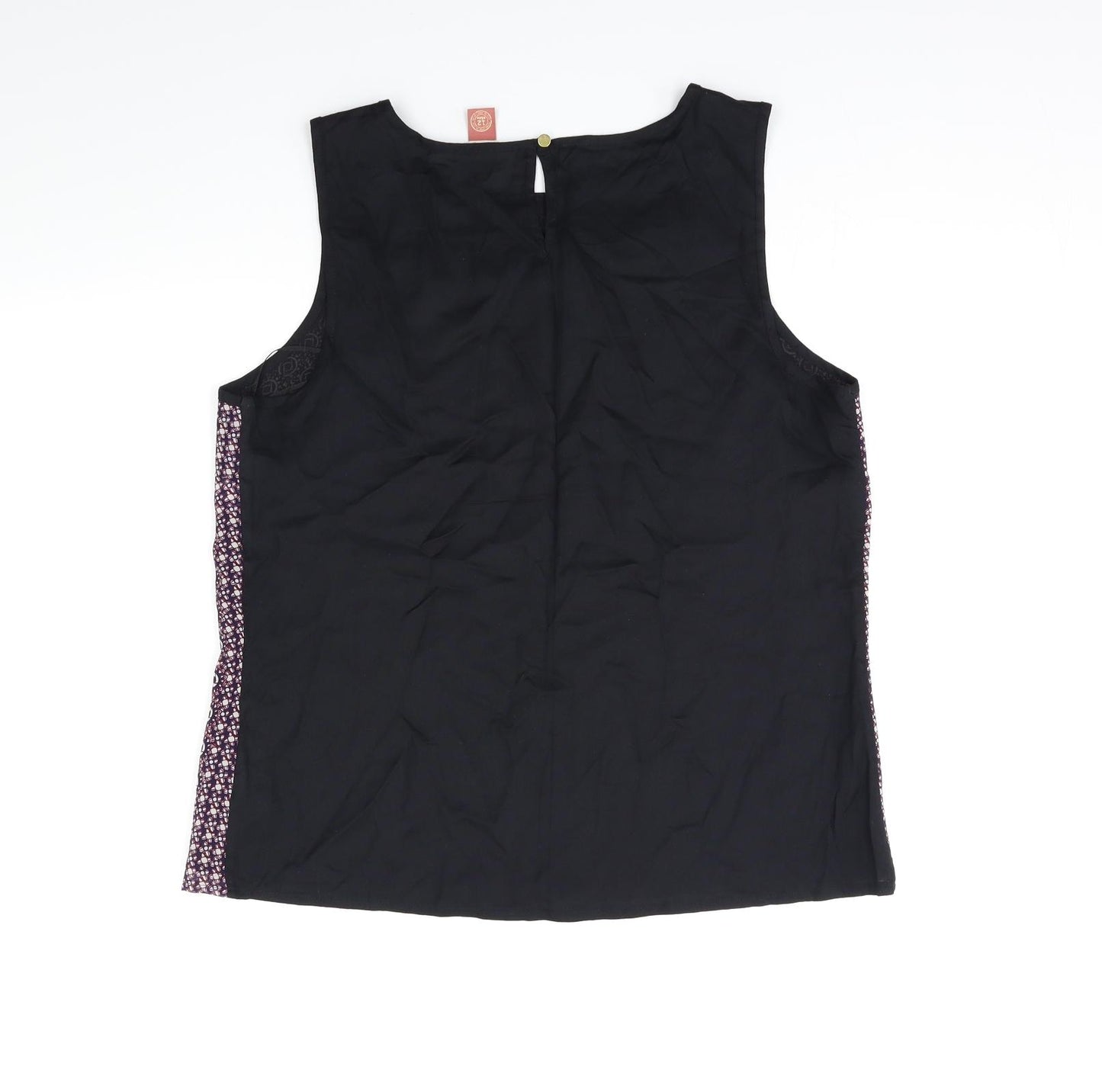 Matalan Womens Black Geometric  Basic Tank Size 12