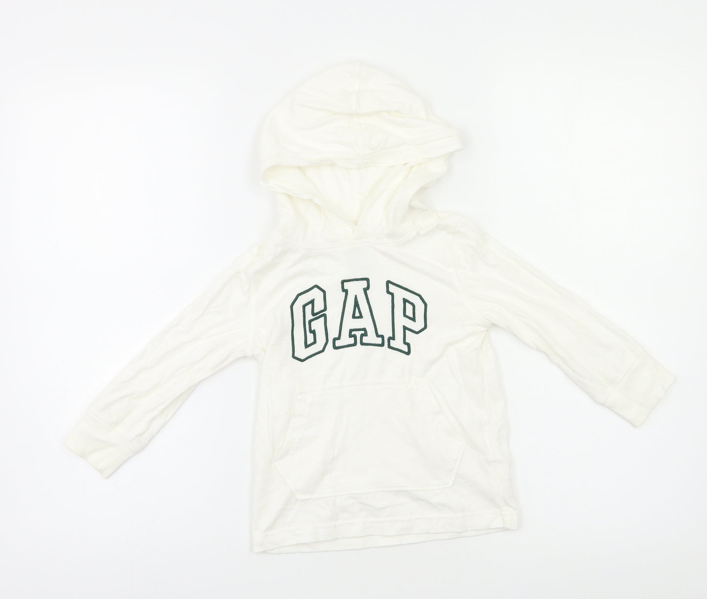 Baby Gap Boys Ivory  Flannel Pullover Hoodie Size 2 Years