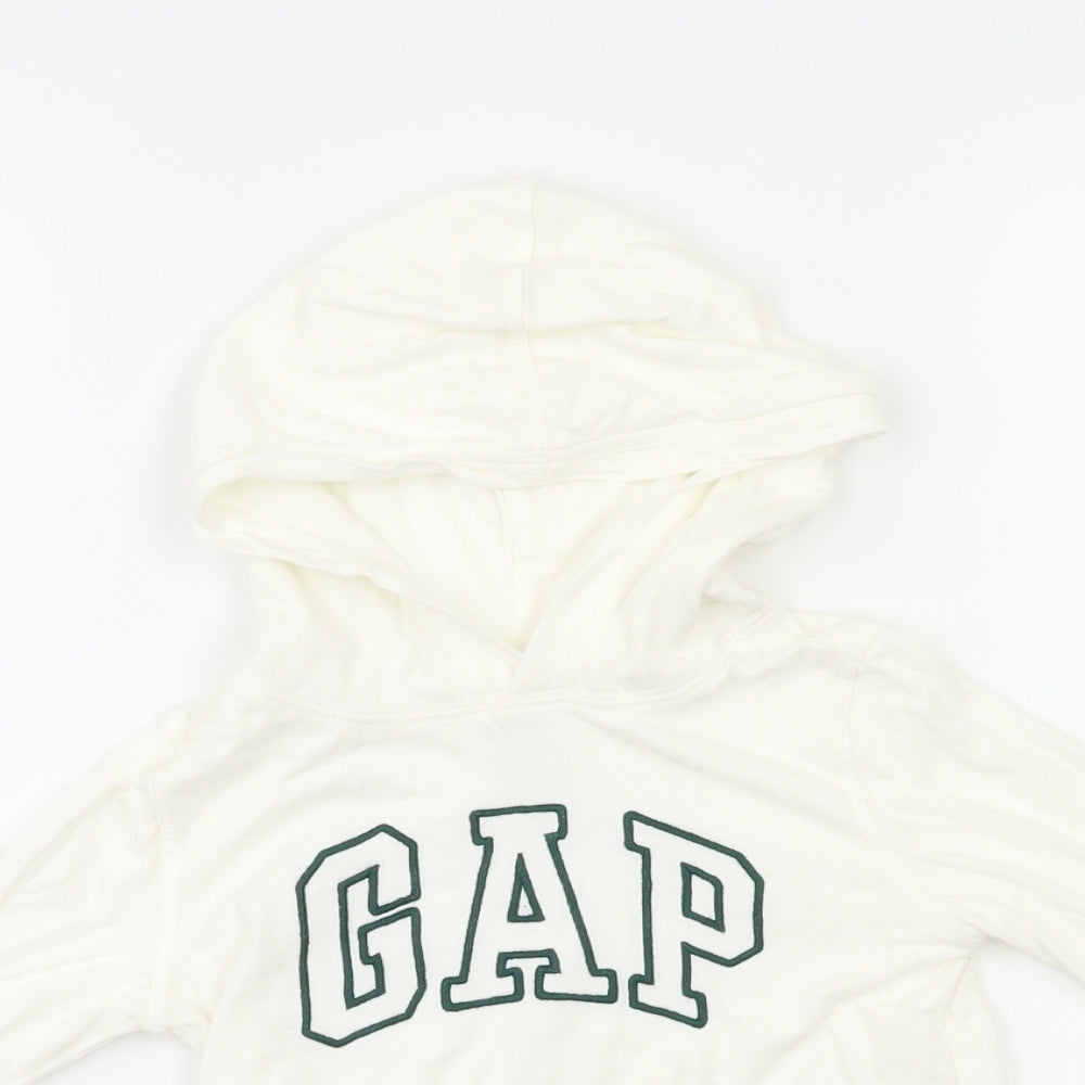 Baby Gap Boys Ivory  Flannel Pullover Hoodie Size 2 Years