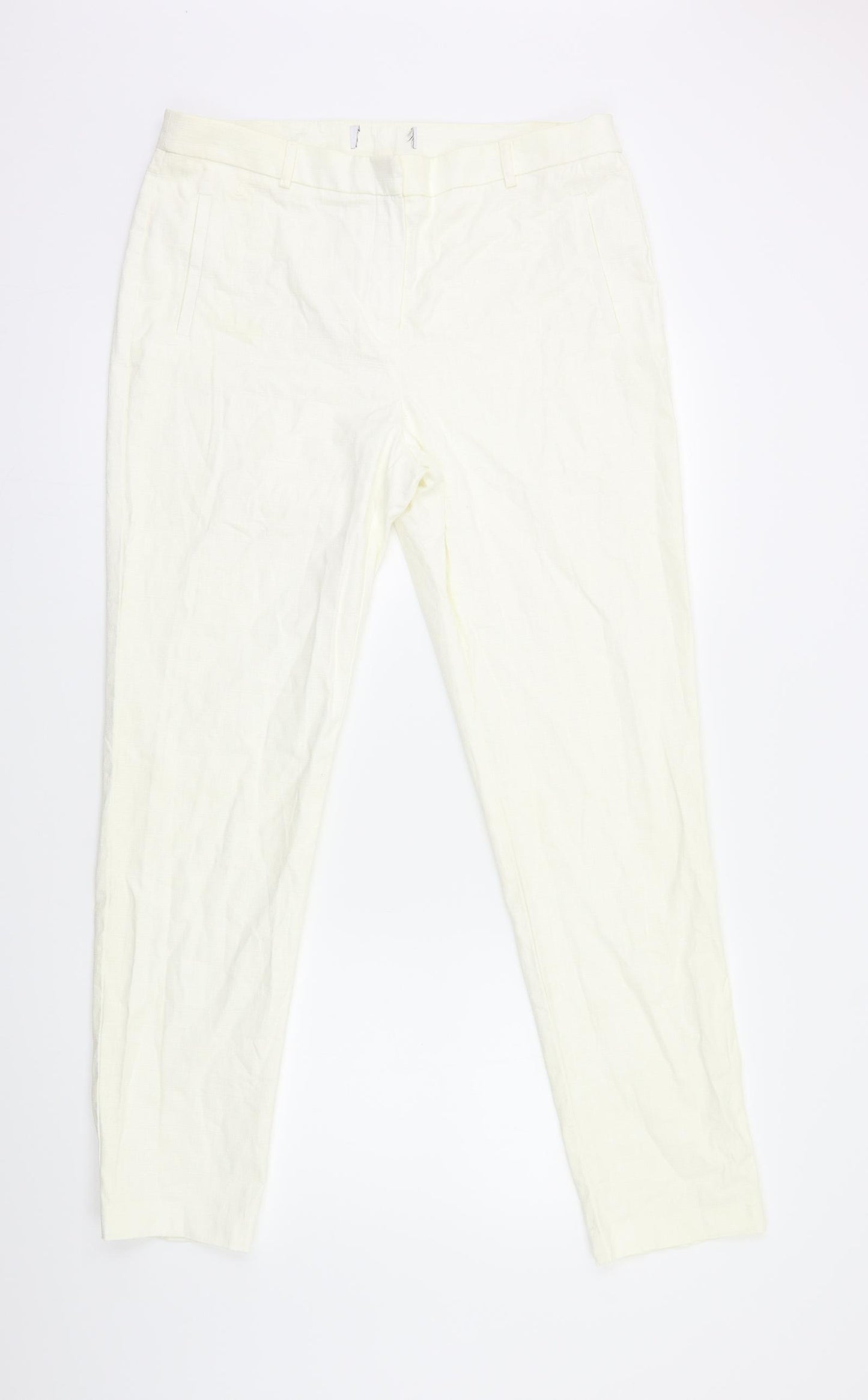 Preworn Womens Ivory   Trousers  Size 12 L29 in