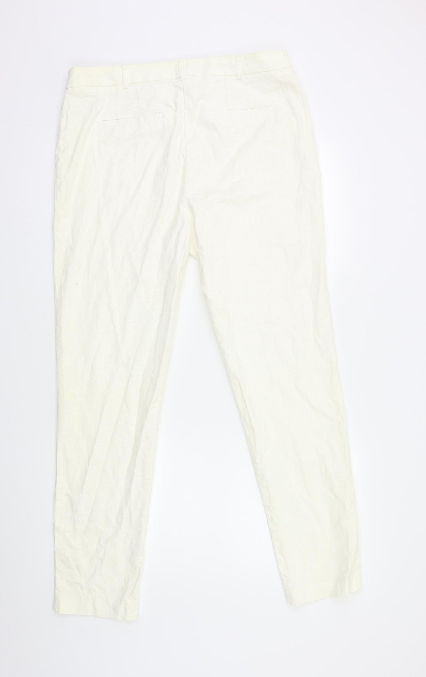 Preworn Womens Ivory   Trousers  Size 12 L29 in