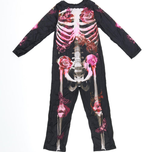 TU Girls Black    One Piece Size 5-6 Years  - Skeleton