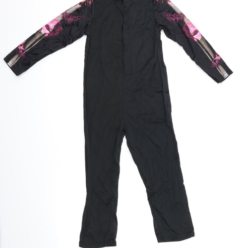 TU Girls Black    One Piece Size 5-6 Years  - Skeleton