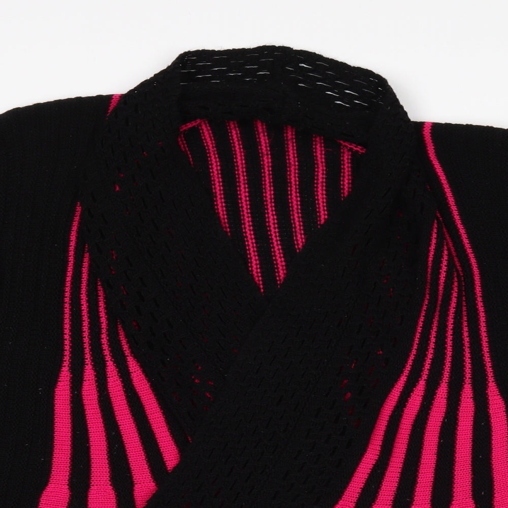 Remel London Womens Black Striped  Wrap Jumper Size XL