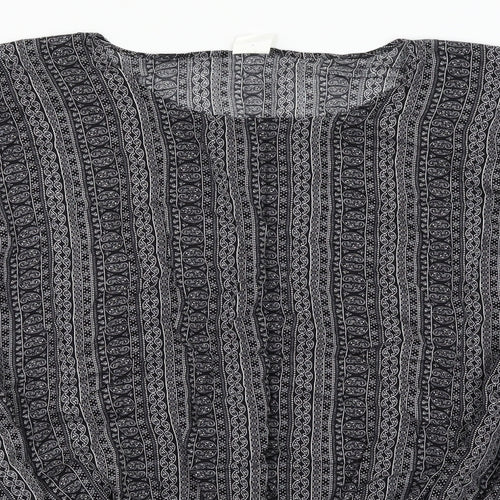 importador Womens Black Fair Isle   Poncho One Size