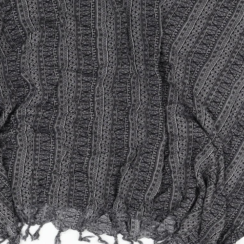 importador Womens Black Fair Isle   Poncho One Size