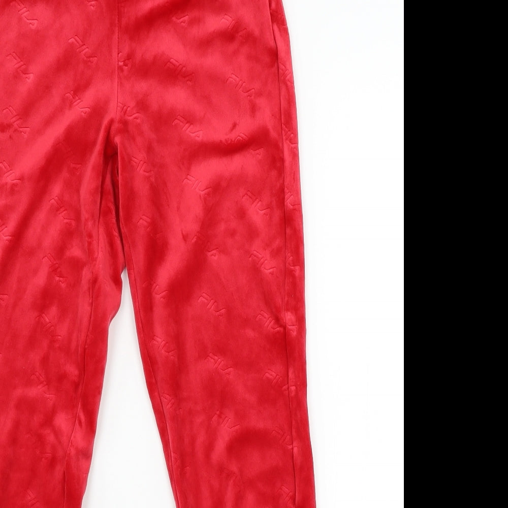 FILA Womens Red   Jogger Trousers Size S L26 in