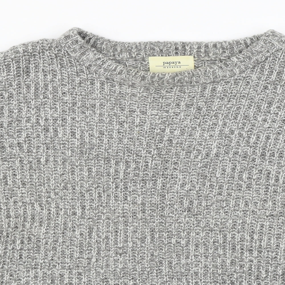 apaya Mens Grey   Pullover Jumper Size M  - zip detail on side