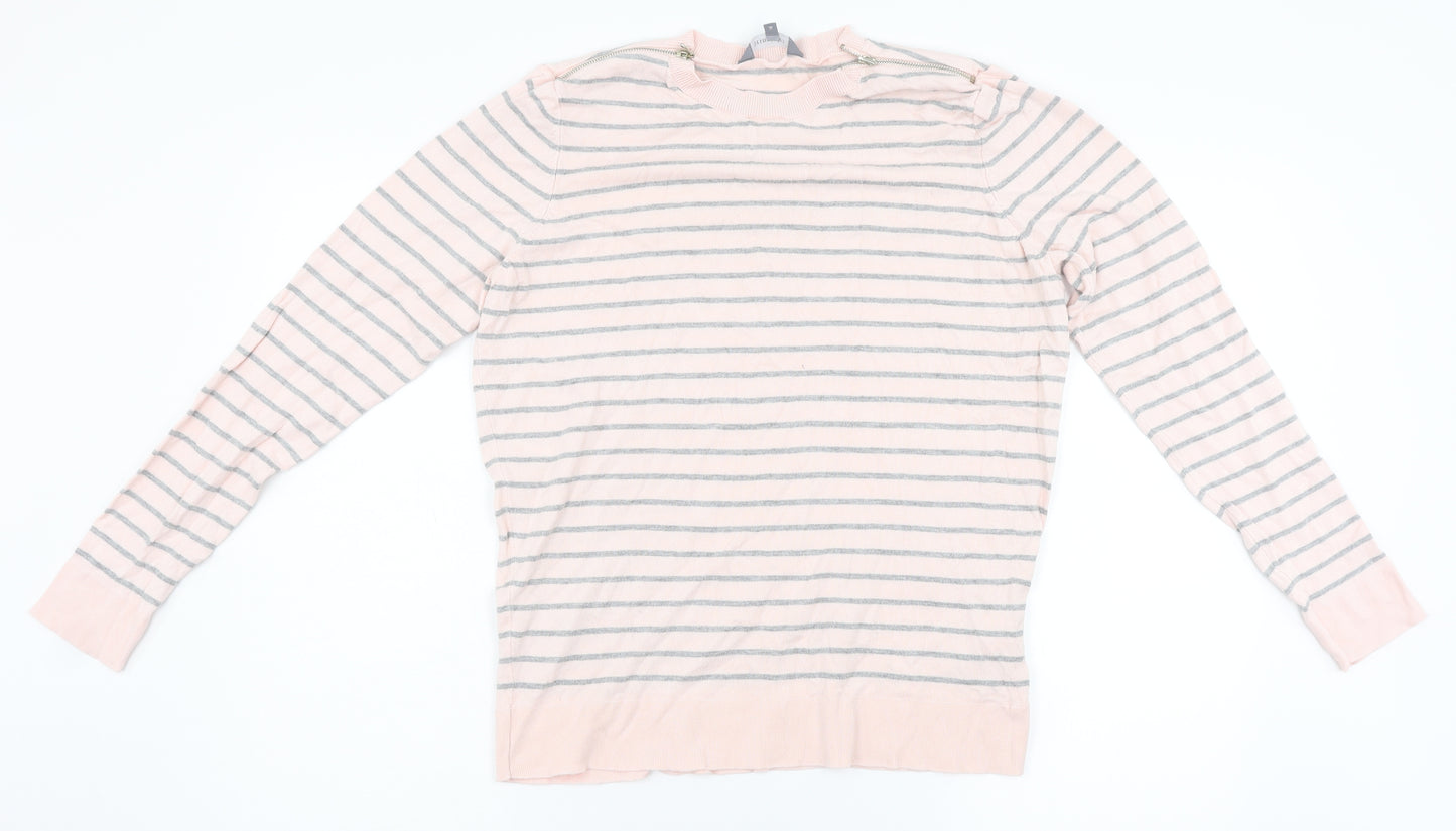 Principles Womens Pink Striped  Pullover Jumper Size 16