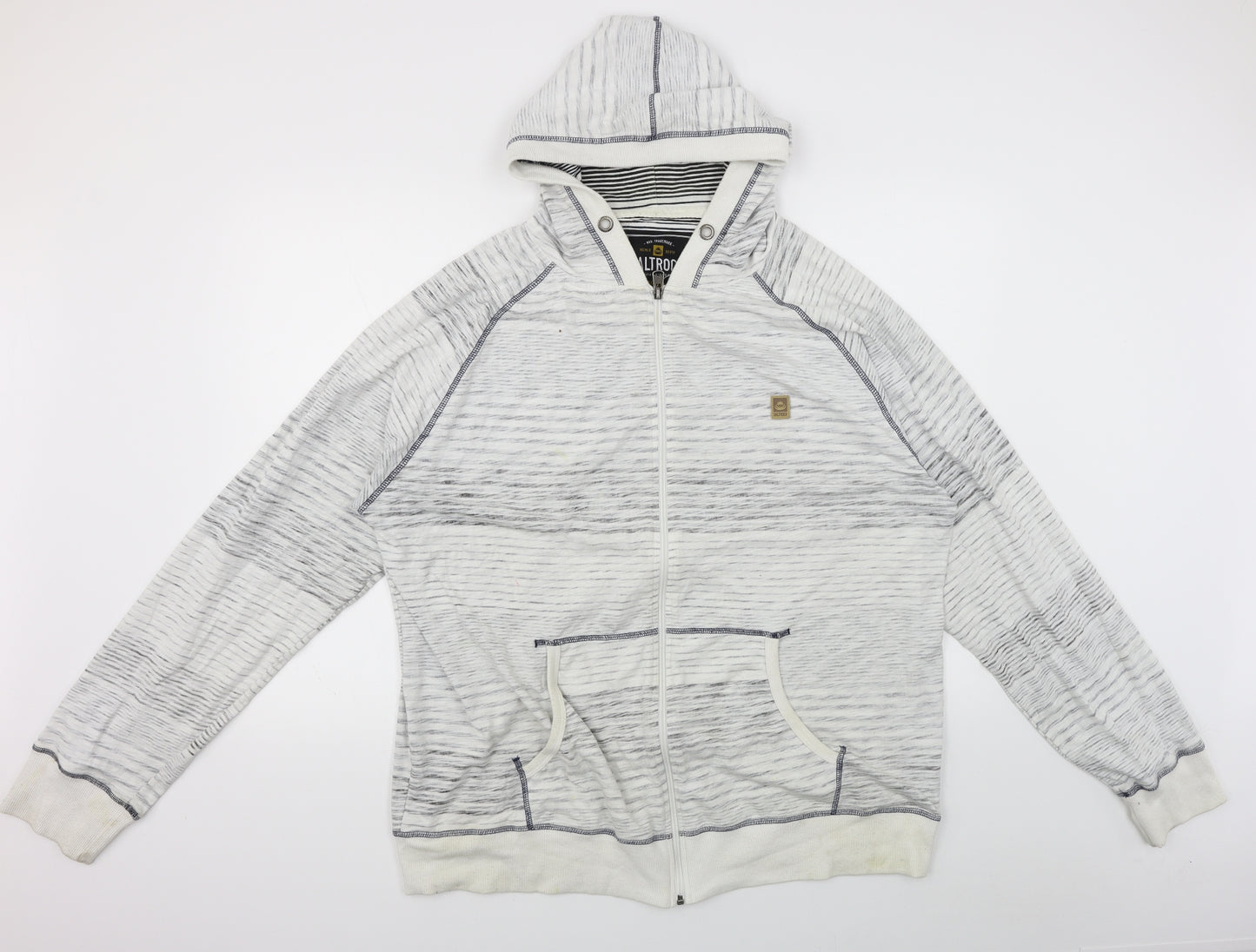Saltrock Mens White   Full Zip Hoodie Size 2XL