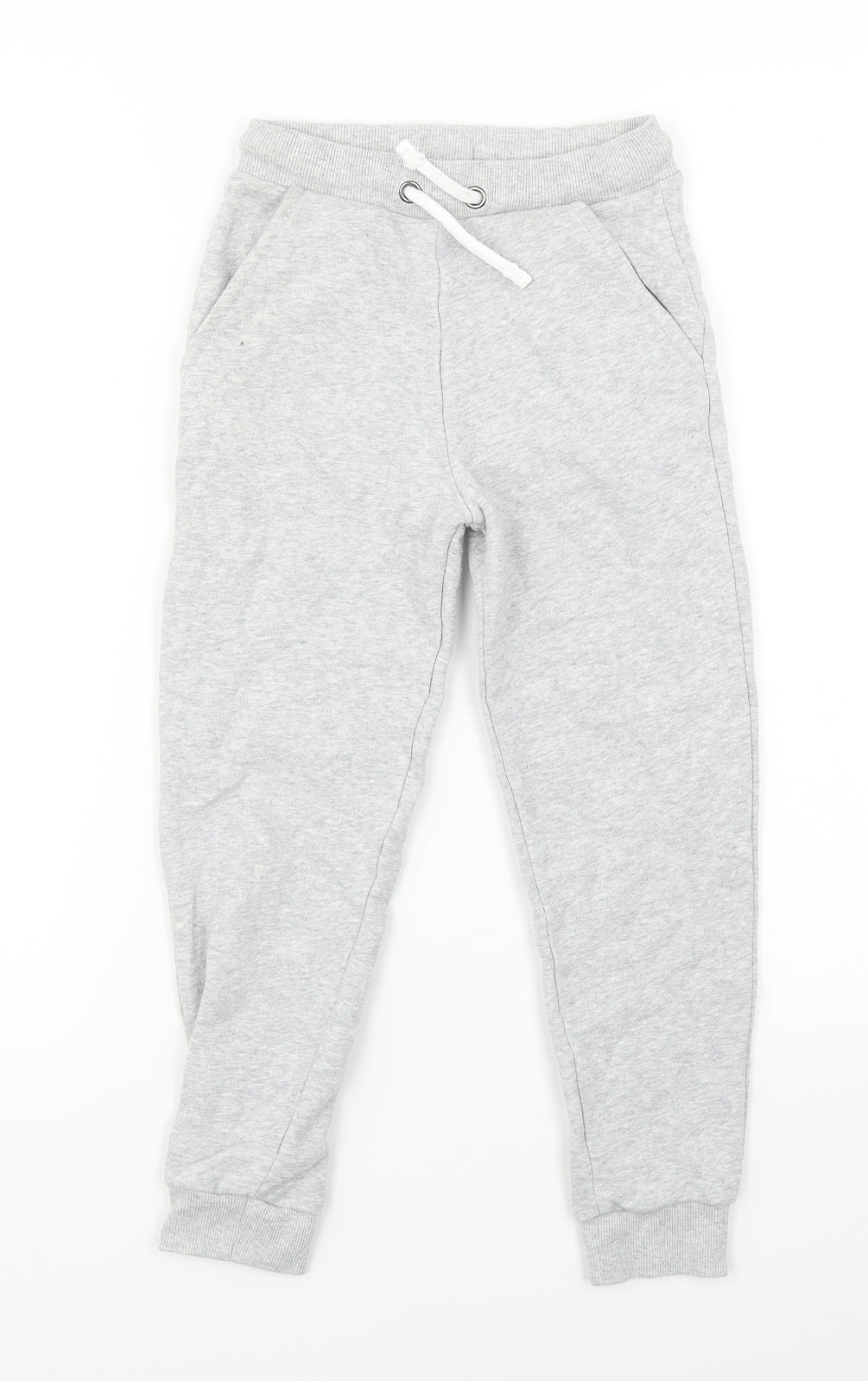 M&S Girls Grey   Sweatpants Trousers Size 6-7 Years