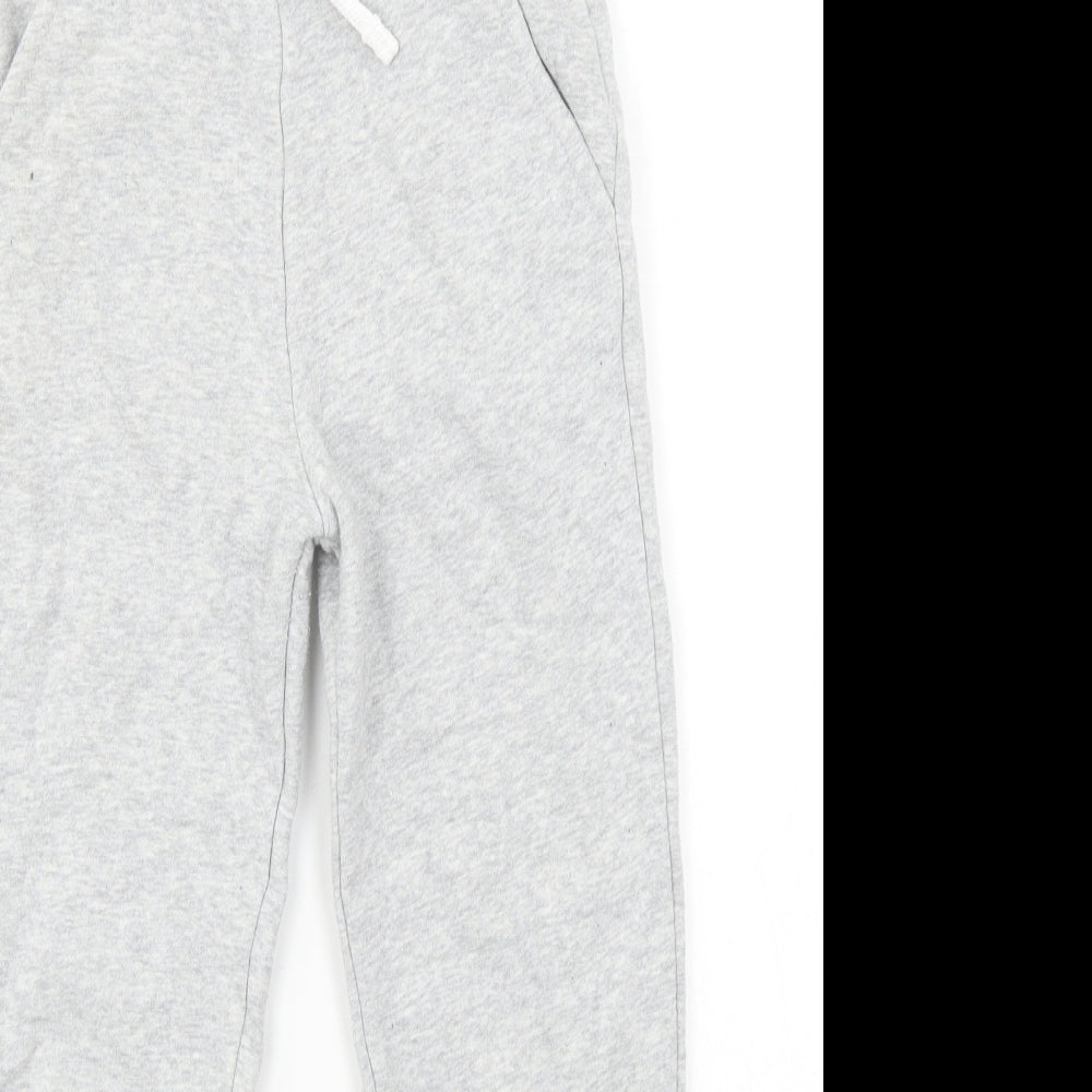 M&S Girls Grey   Sweatpants Trousers Size 6-7 Years