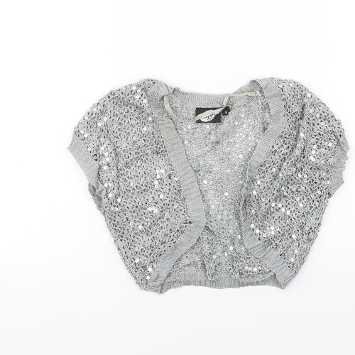 Logo Womens Grey   Shrug Jumper Size 8