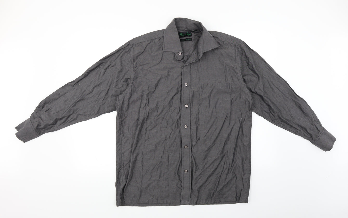 Reid & Taylor Mens Grey    Dress Shirt Size 15.5