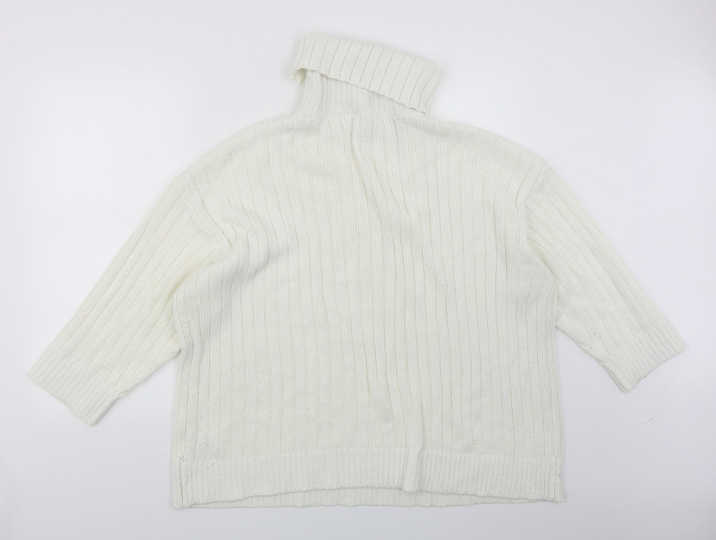 Divided Womens White   Pullover Jumper Size L
