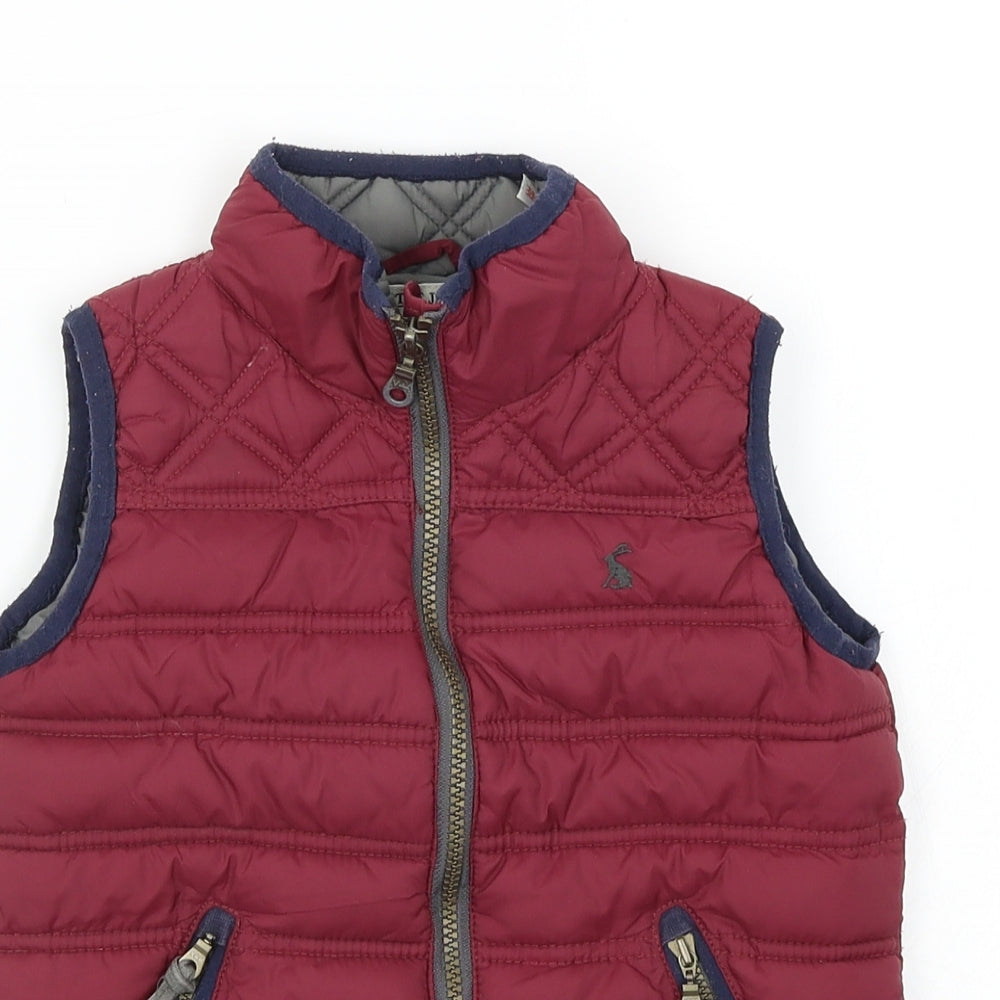 Little Joule Boys Red   Gilet Jacket Size 2-3 Years