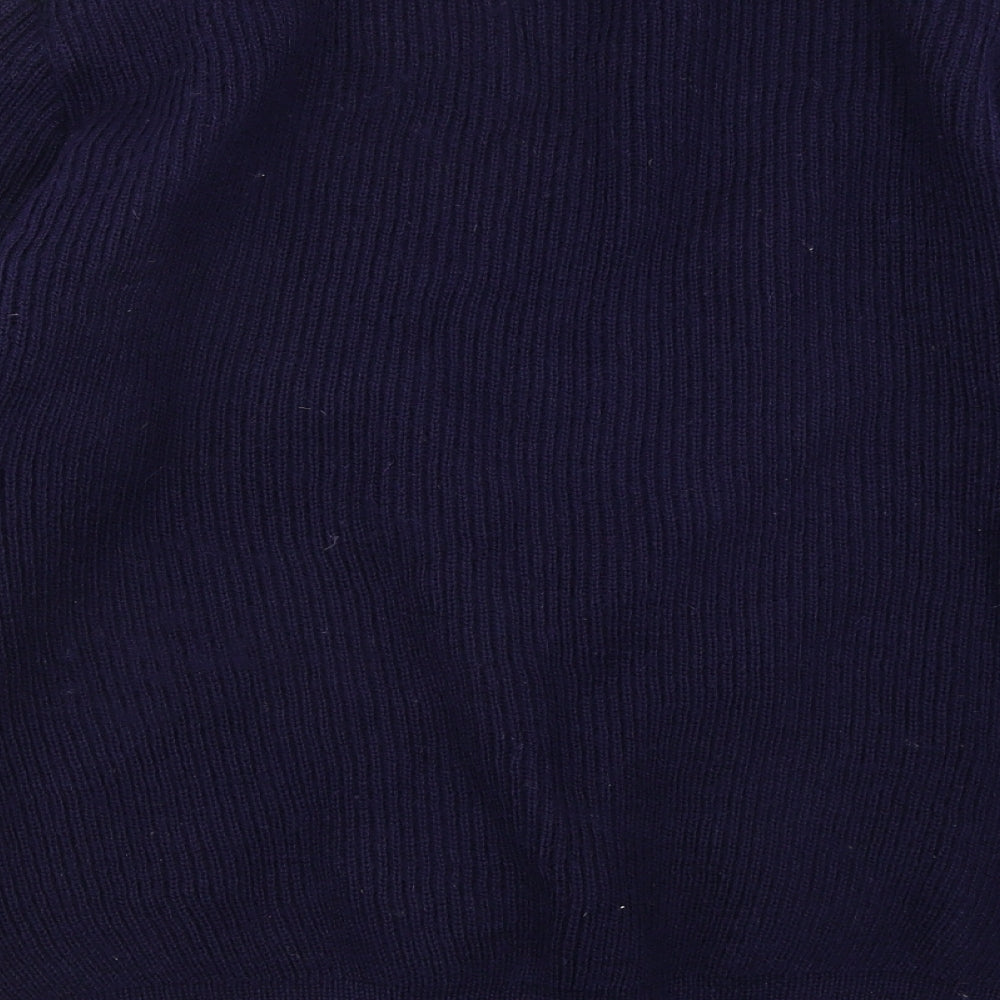 Glenhusky Mens Blue Plaid  Cardigan Jumper Size L