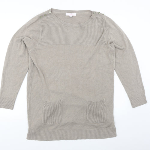 Julipa Womens Beige   Pullover Jumper Size 16