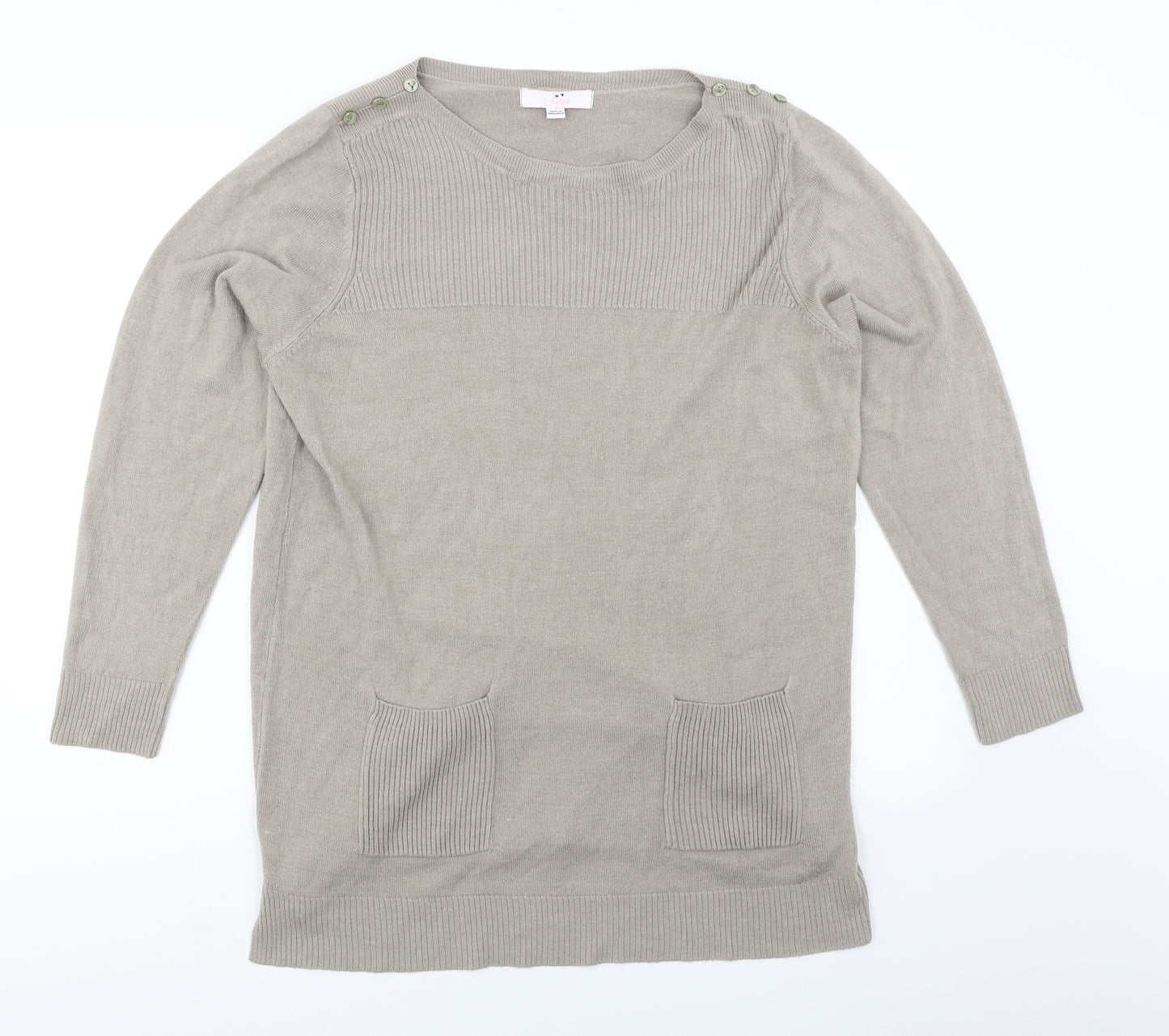 Julipa Womens Beige   Pullover Jumper Size 16