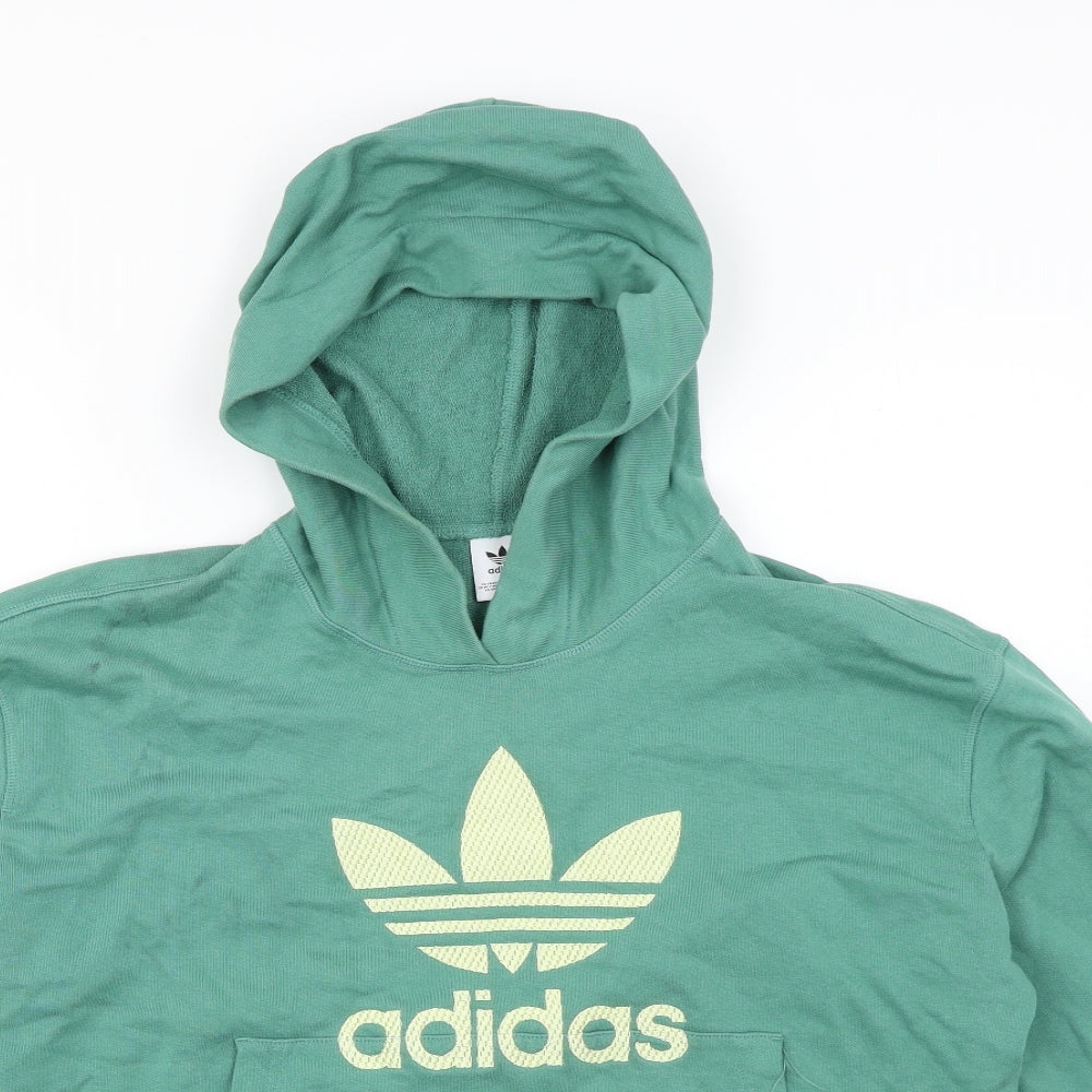 adidas Womens Green   Pullover Hoodie Size 8