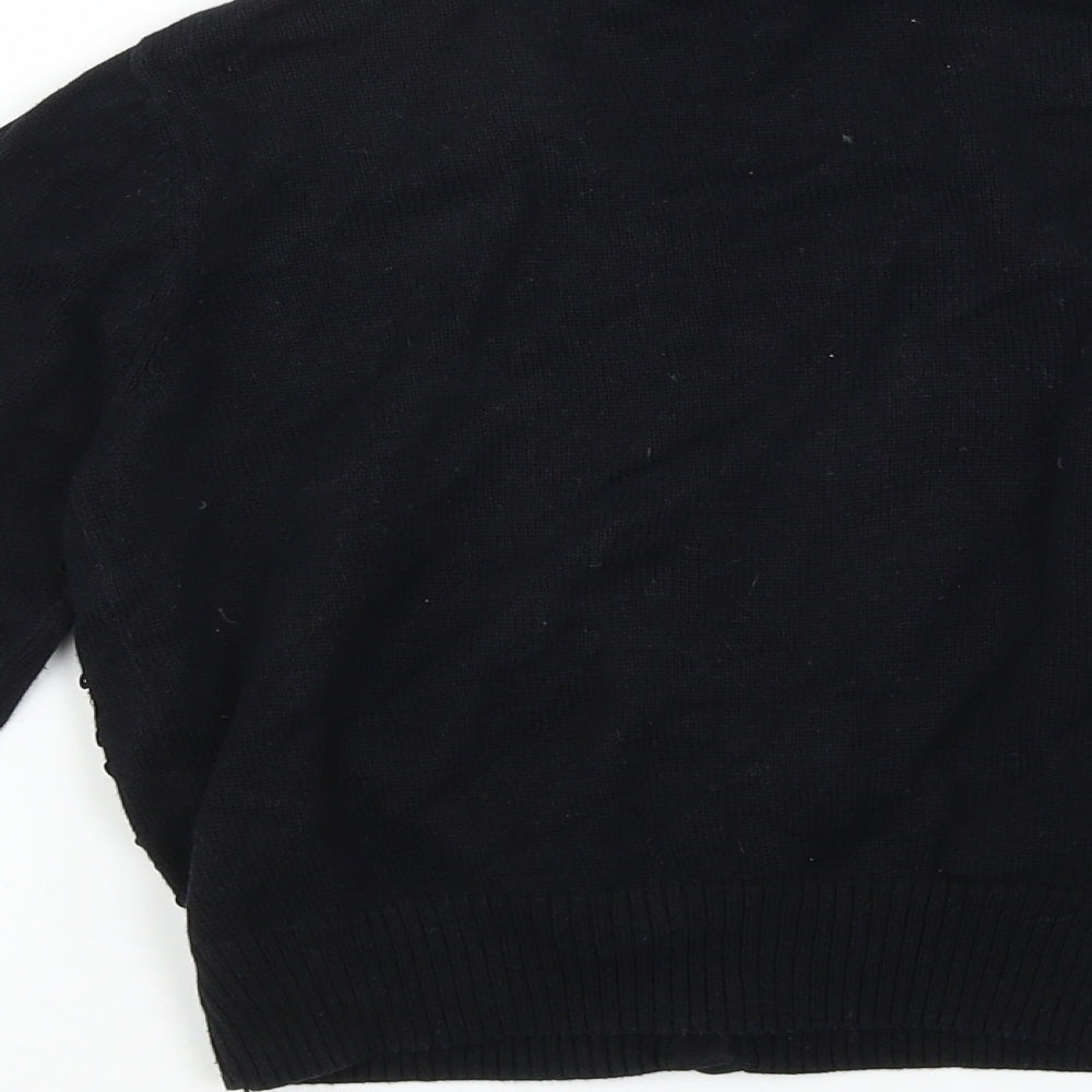 Blue Zoo Girls Black   Cardigan Jumper Size 7-8 Years