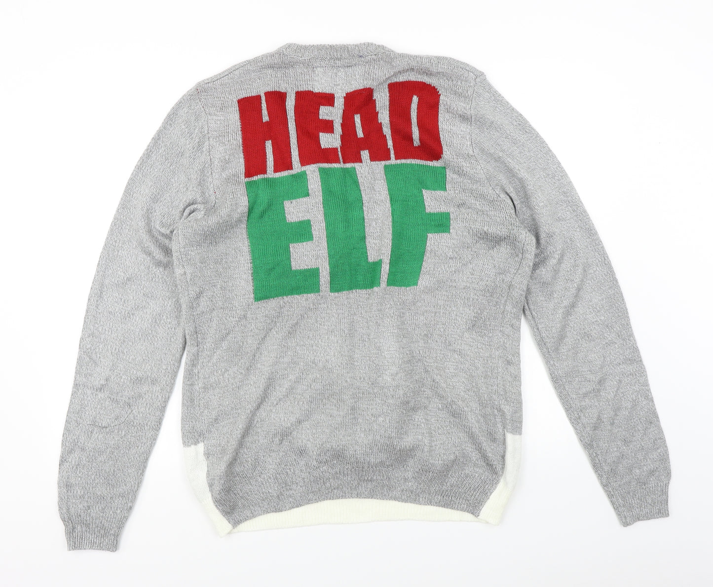 F&F Mens Grey   Pullover Jumper Size S  - Christmas Jumper