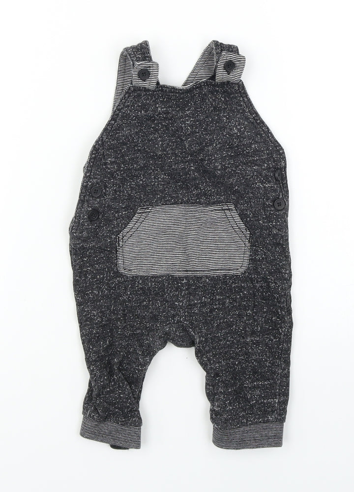 George Baby Grey Dungaree One-Piece Size 3-6 Months