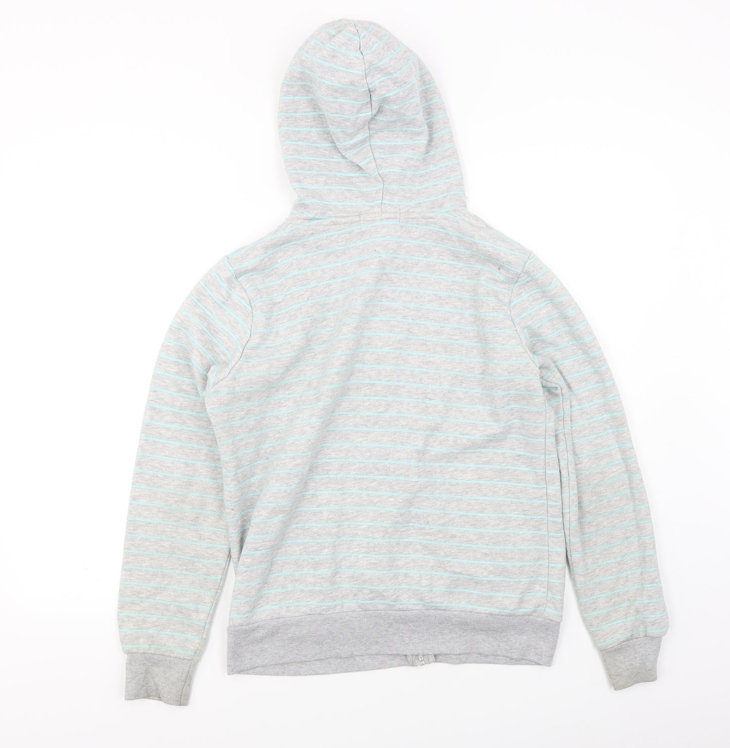 Primark Womens Grey Striped  Full Zip Hoodie Size S