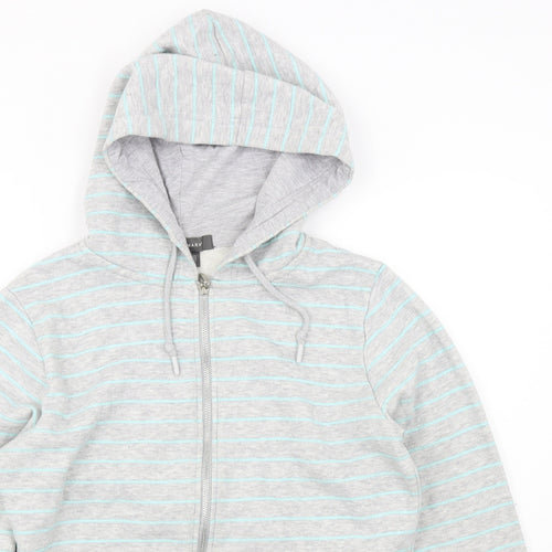Primark Womens Grey Striped  Full Zip Hoodie Size S