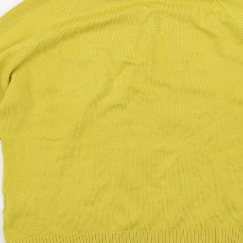 Alexara Womens Yellow  Knit Pullover Jumper Size L