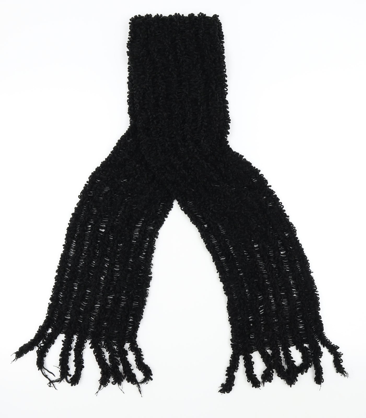 Preworn Womens Black    Scarf
