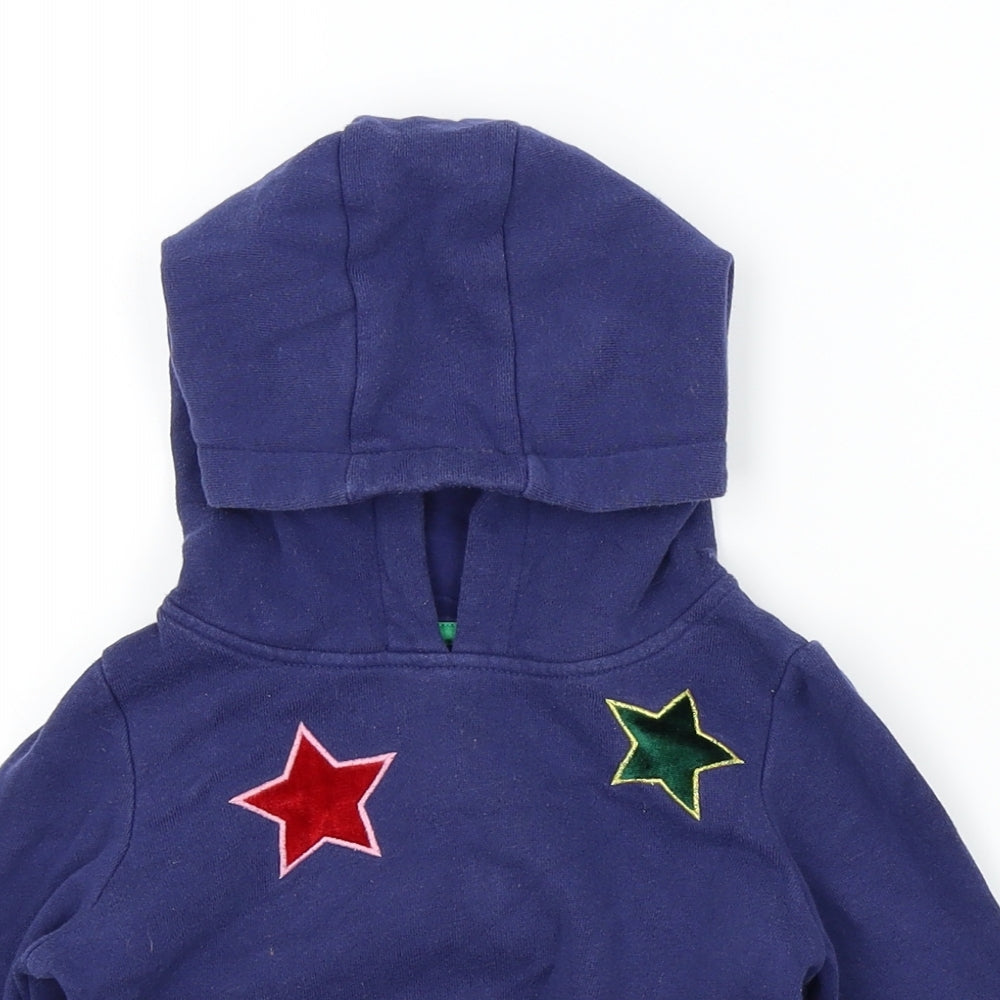 Pullover Girls Blue   Pullover Hoodie Size 2-3 Years  - stars