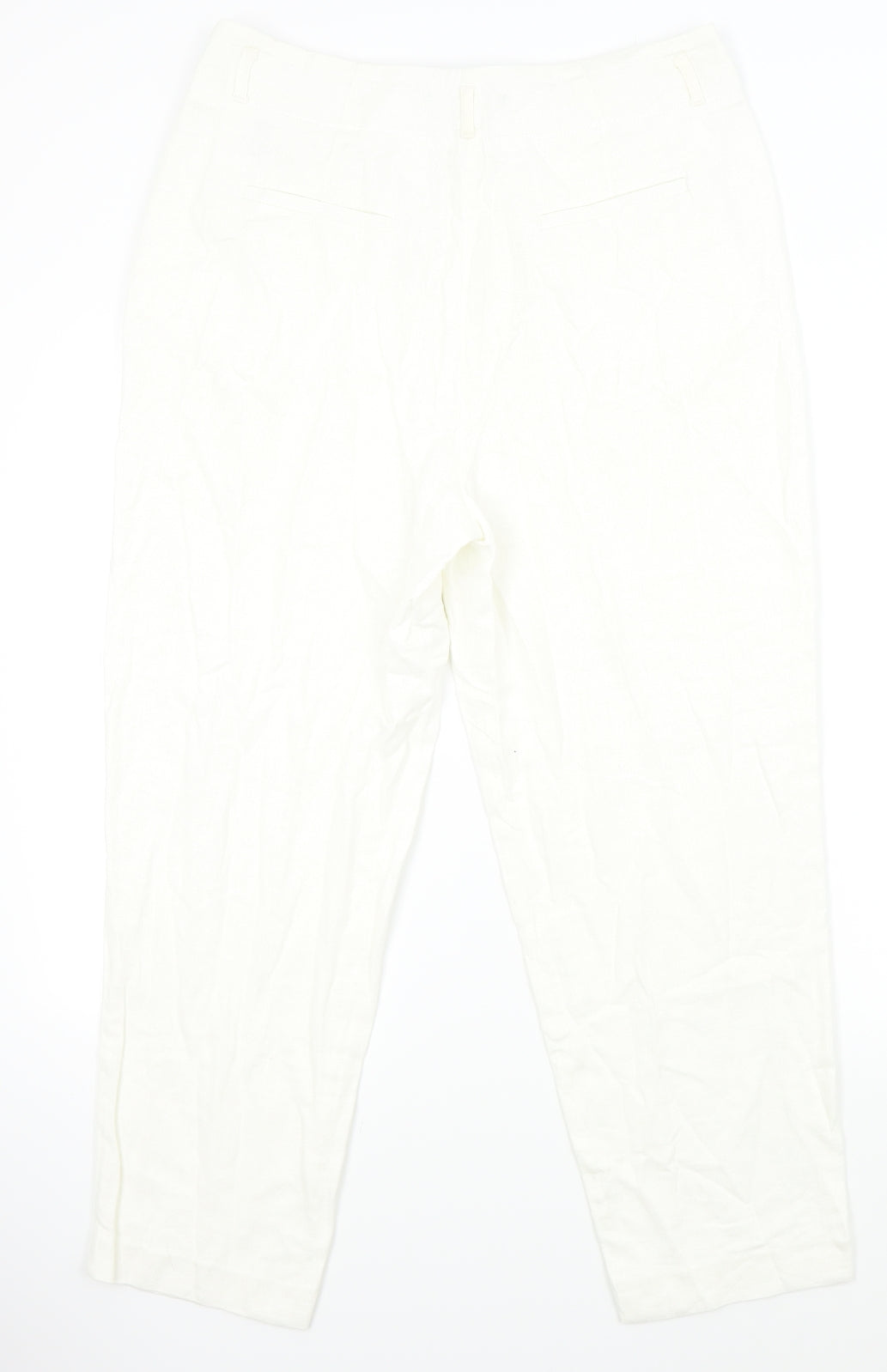 Marks & Spencer Womens White   Trousers  Size 12 L26 in