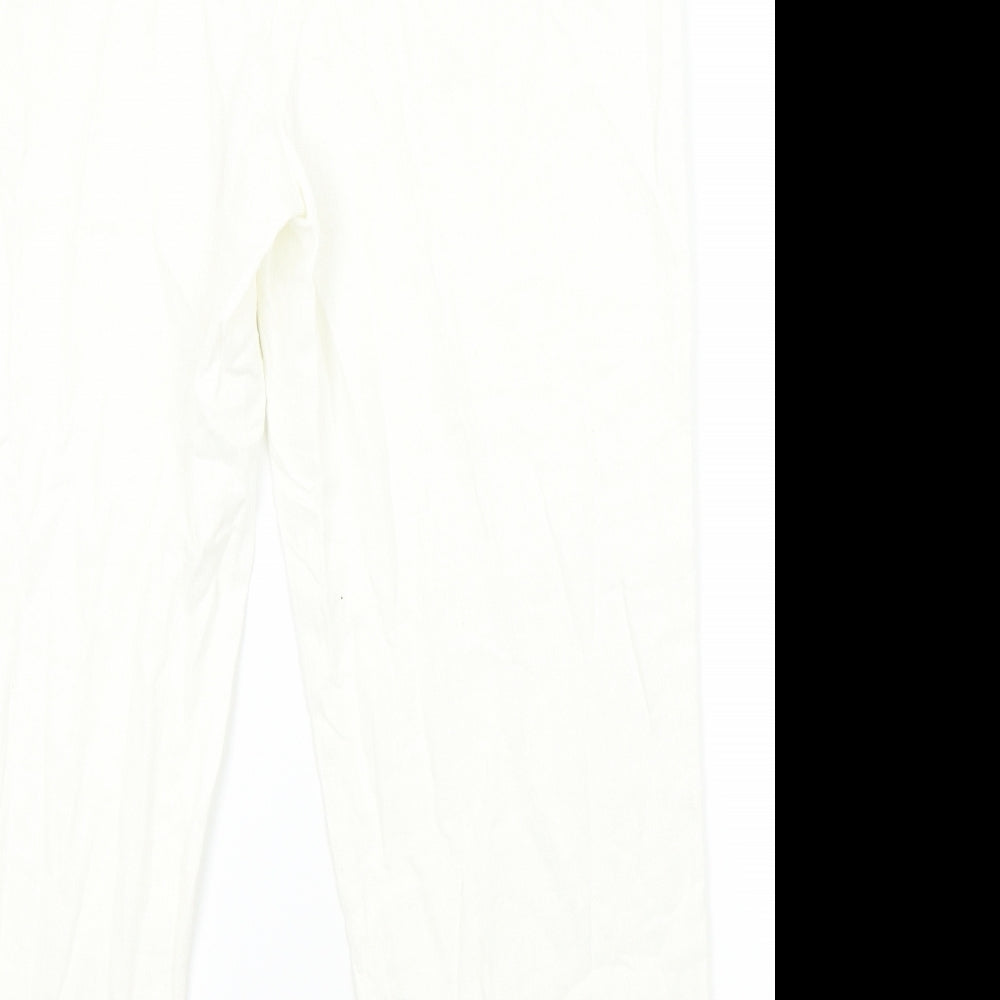 Marks & Spencer Womens White   Trousers  Size 12 L26 in