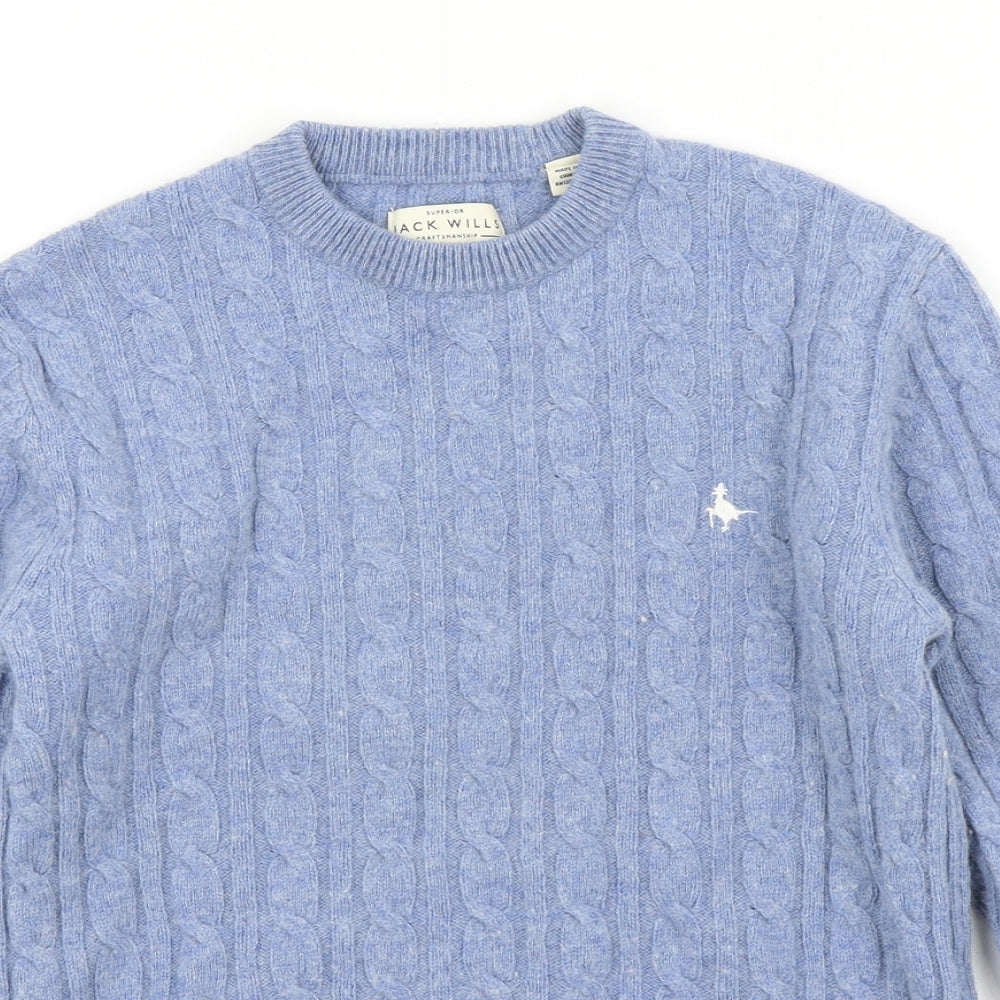 Jack Wills Mens Blue  Knit Pullover Jumper Size XS