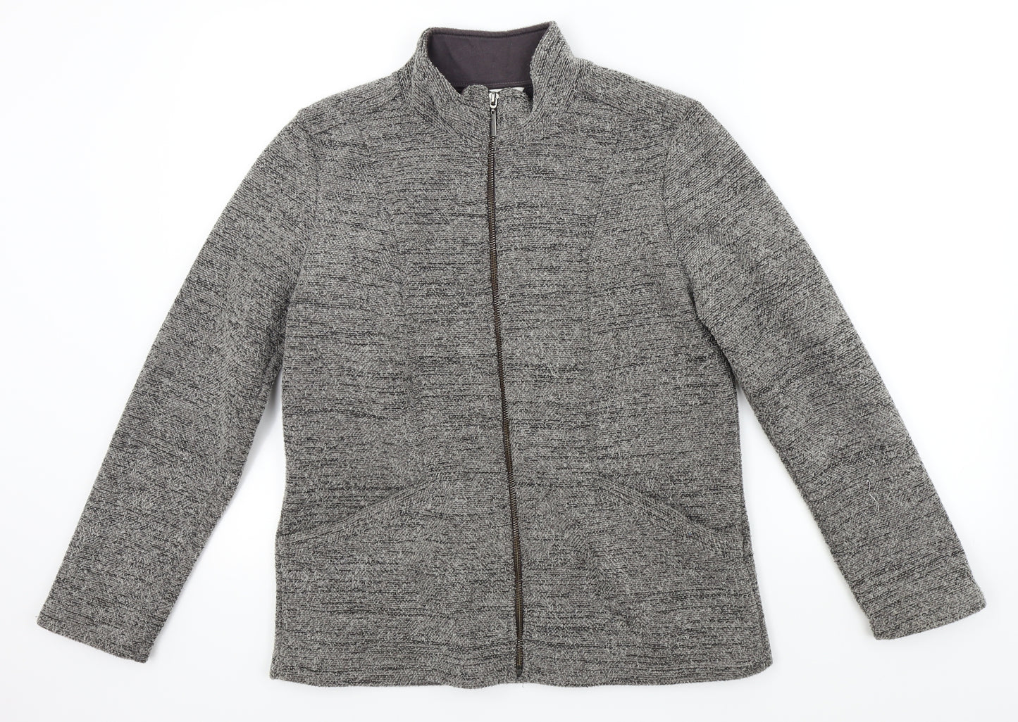 Marks & Spencer Womens Grey   Full Zip Jumper Size 8