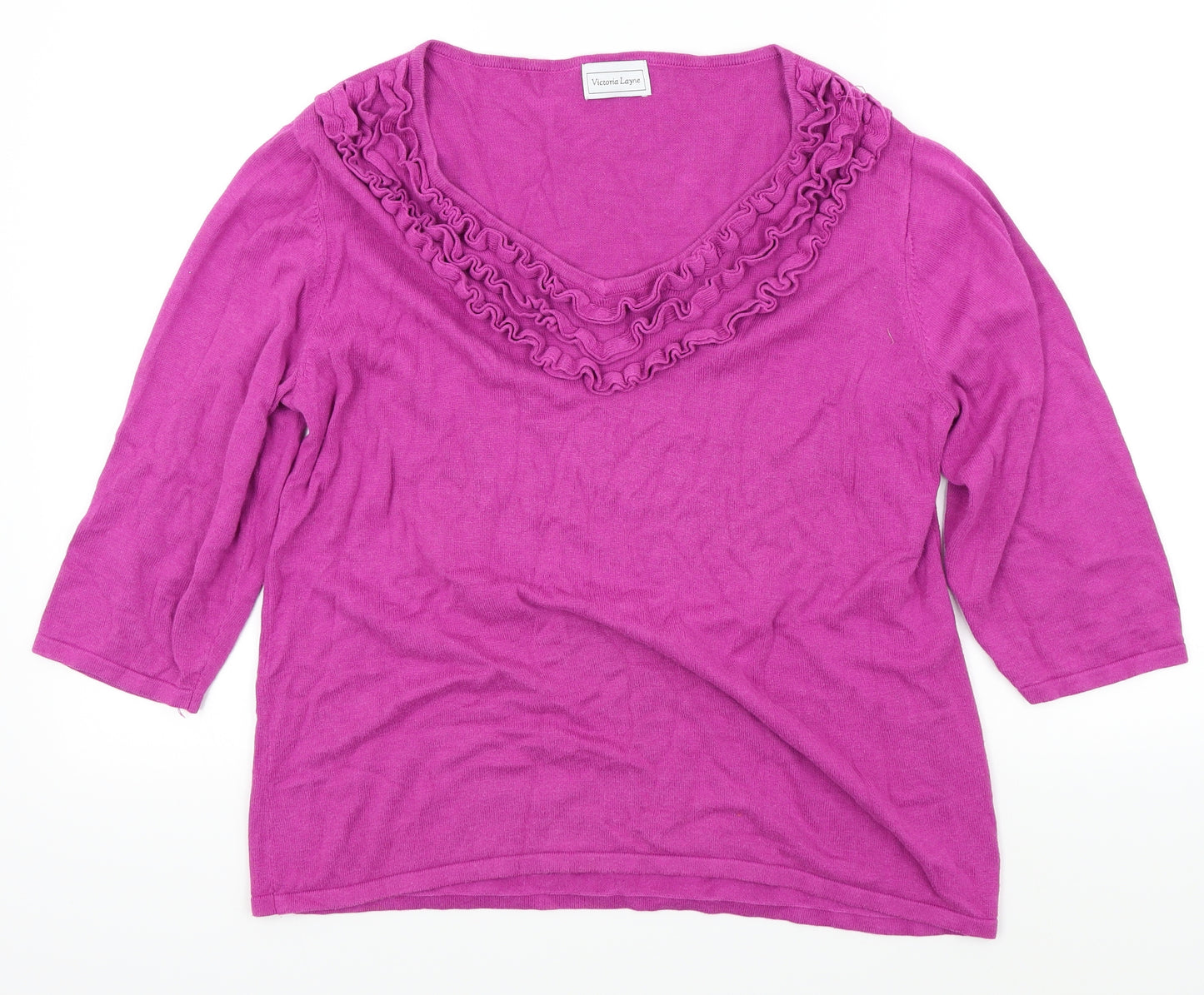 Victoria Layne Womens Pink   Pullover Jumper Size 18
