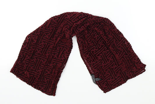 Front view of Debenhams women’s red geometric scarf