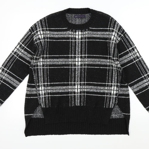 Marks & Spencer Womens Black Check  Pullover Jumper Size M