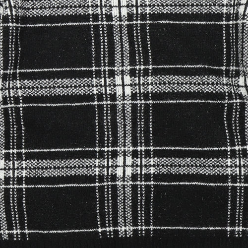 Marks & Spencer Womens Black Check  Pullover Jumper Size M