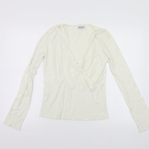Select Womens White   Pullover Jumper Size 16